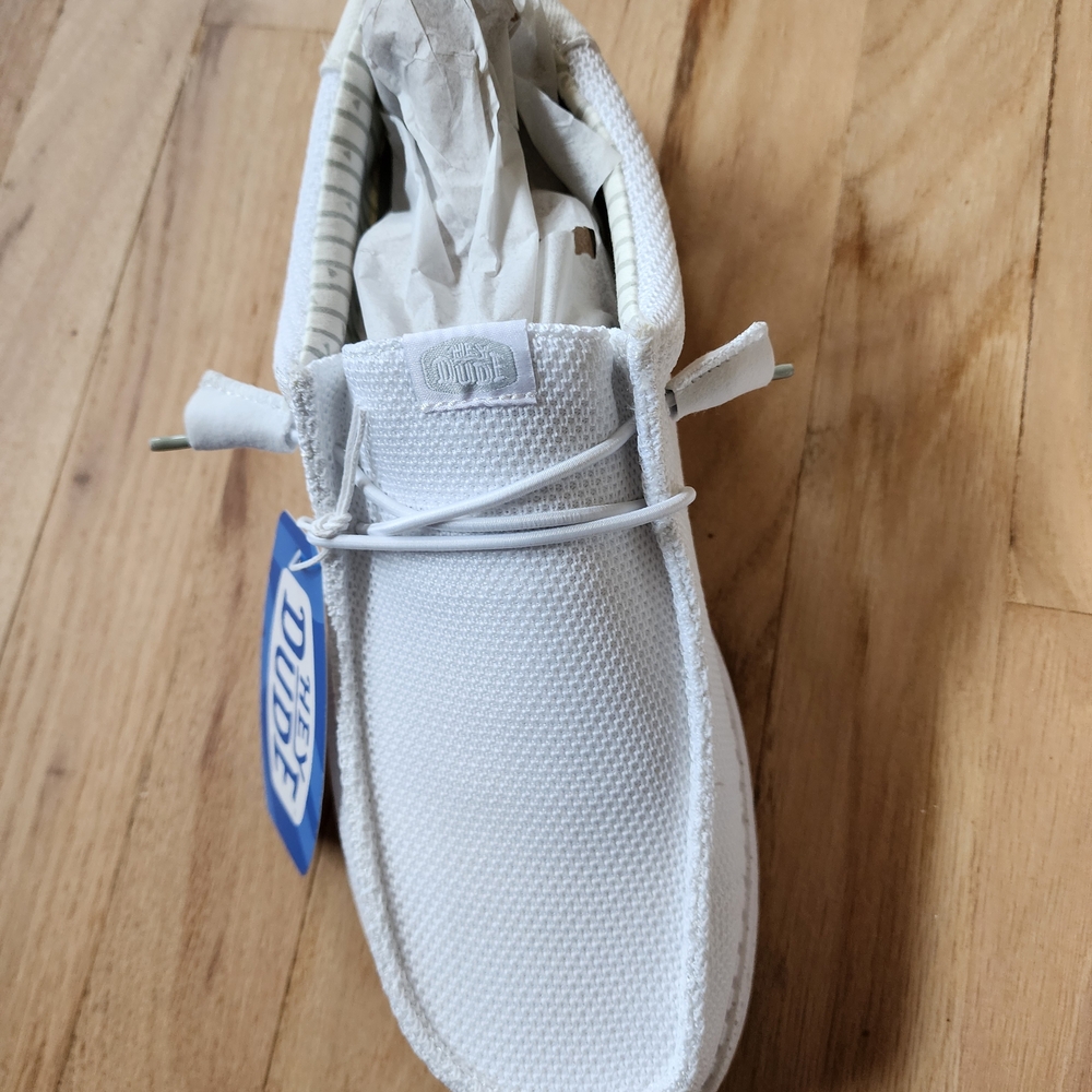 Hey Dude Men's White Slip-On Sneakers